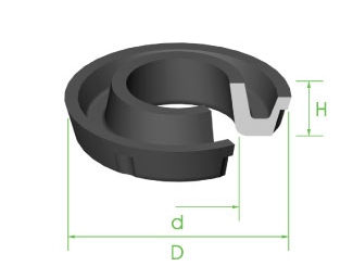 Seal Fluted 11mm x 5mm x 3.5mm