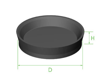 Cup Flat 1" x 7mm