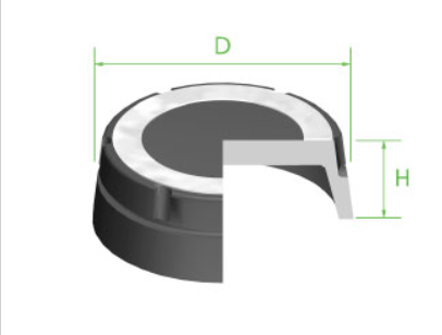 Cup Fluted Shim 1" x 9.5mm