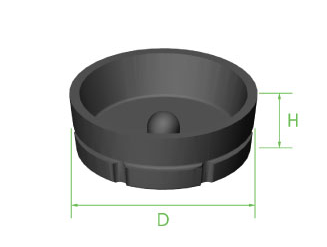 Cup Fluted 1 3/4" x 10.6mm