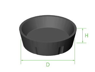 Cup Fluted 11/16" x 8mm