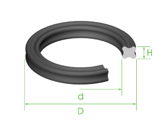 Seal Quad 3/4" x 14.1mm x 2.75mm