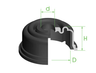 Boot Master Cylinder 34mm x 8mm x 17.5mm