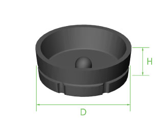 [11600] Cup Fluted 3/4" x 6mm
