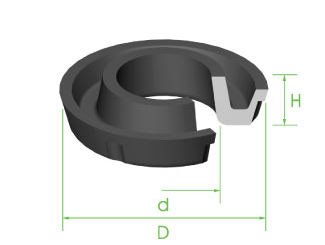 [12170] Seal Fluted 15/16" x 13mm x 5.2mm