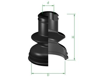 [20843] Boot Transverse Cylinder 46.7mm x 15.5mm x 68mm